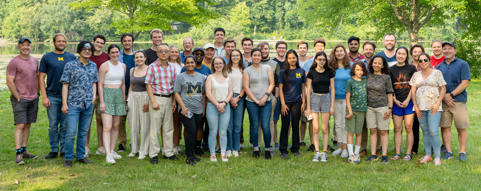 MCP students and mentors unwind with family members and friends at the Summer social event in Gallup Park (July 2023).