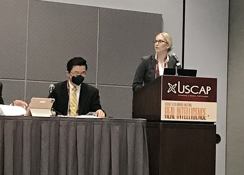 Dr. Nicole Tomm presents at USCAP 2022.