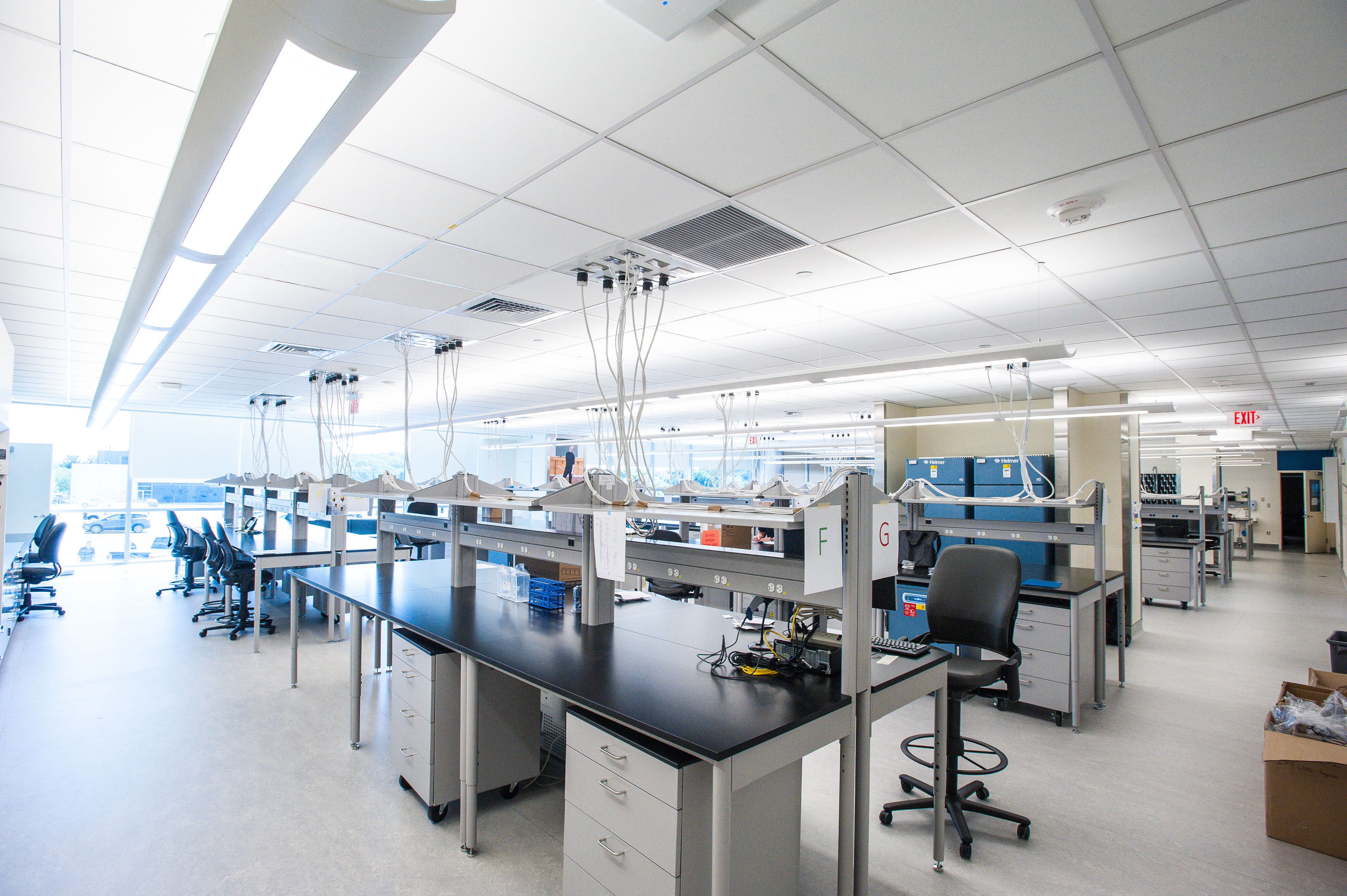 Natural light coming into one of the labs in the NCRC.