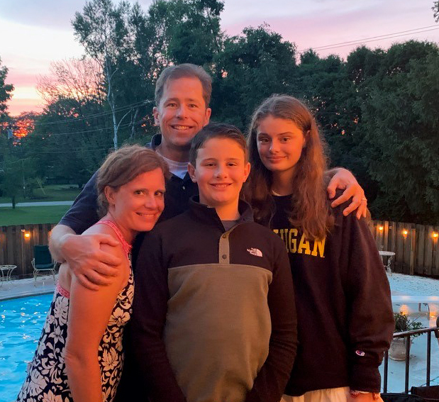 Dr. Matt Cusick with his family.